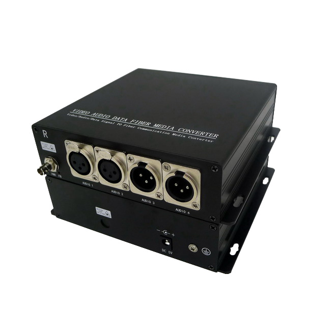 2-ch BIDI XLR balanced audio to fiber converter