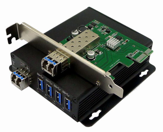 PCI-E转USB3.0/2.0/1.1光纤扩展卡