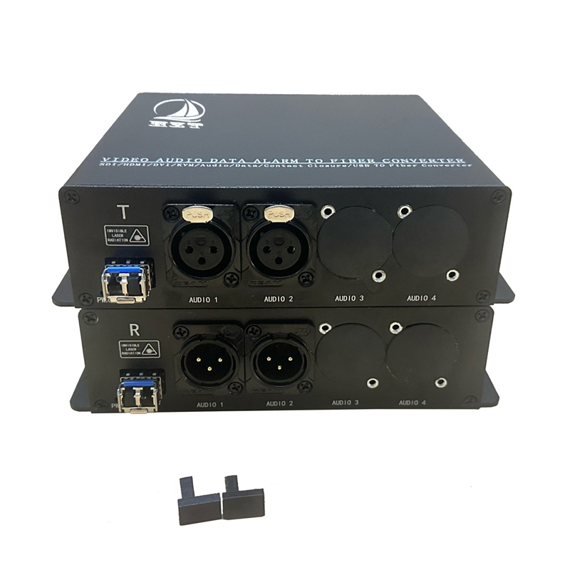 2-CH XLR Balanced Audio Fiber Converter 