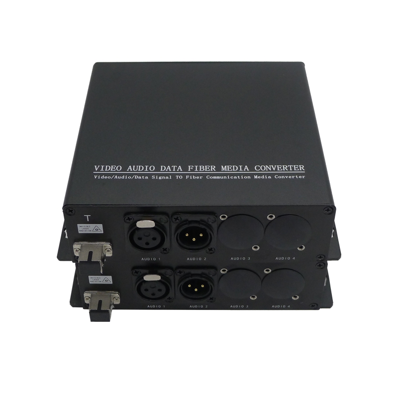 1-CH BIDI XLR Balanced Audio Fiber Converter 