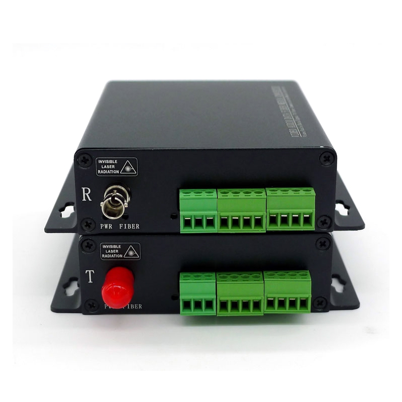 4-CH Analog Audio(Green plug) Fiber Converter