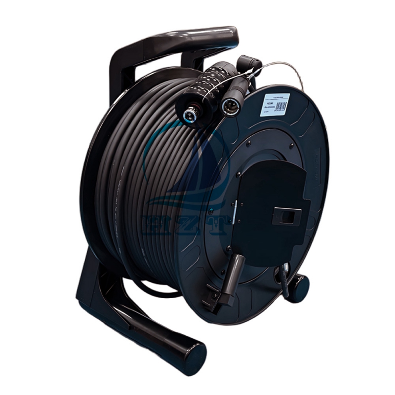 SMPTE 311M FUW-PUW Hybrid Camera Fiber Cable 100 Meter With Drum