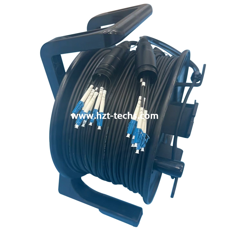 6 Core Singlemode LC-LC Armored Flexible Armored Fiber Cable 