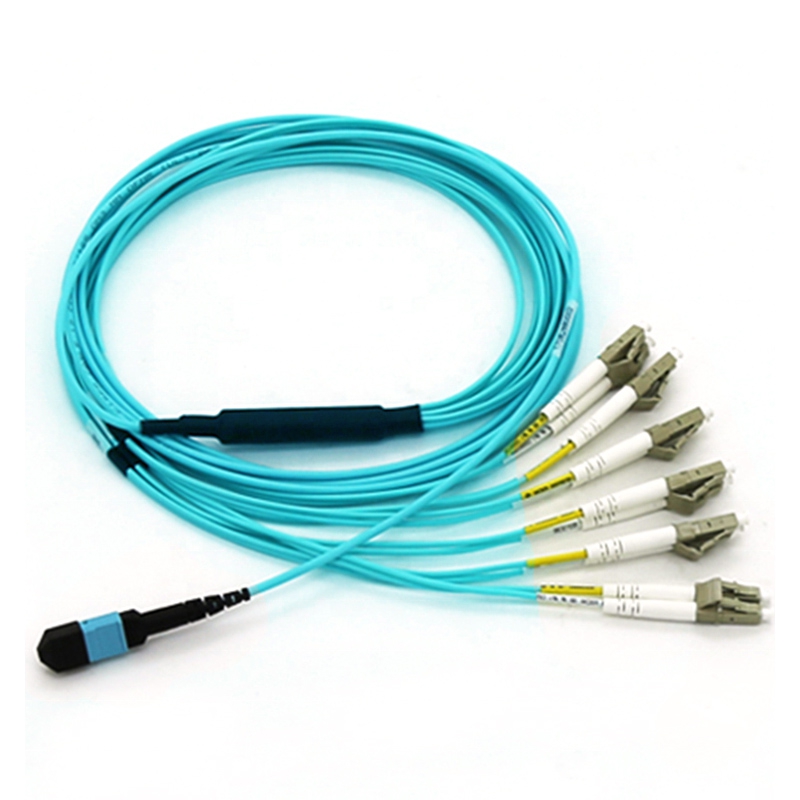 MTP/MPO-12 * LC Multimode OM3-300 Fiber Optical Break-Out Cable