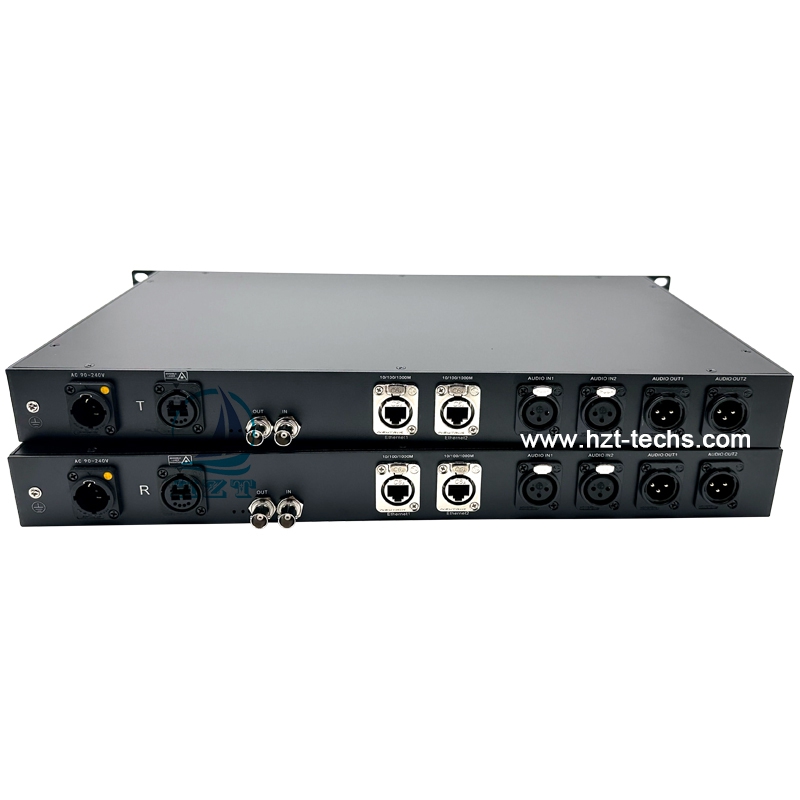 1-CH BIDI 12G-SDI Video +2-ch BIDI XLR Audio+ 2 ports 10/100/1000 Etherent To Neutrik OpticalDup Fiber Converter 