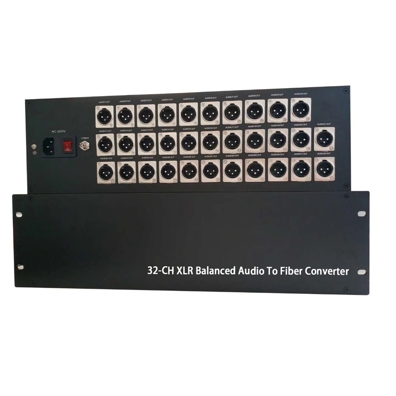 32-CH XLR Balanced Audio Fiber Converter 