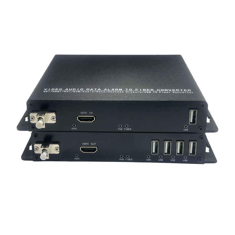 4K@30Hz 4K HDMI with USB2.0 Fiber Extender 