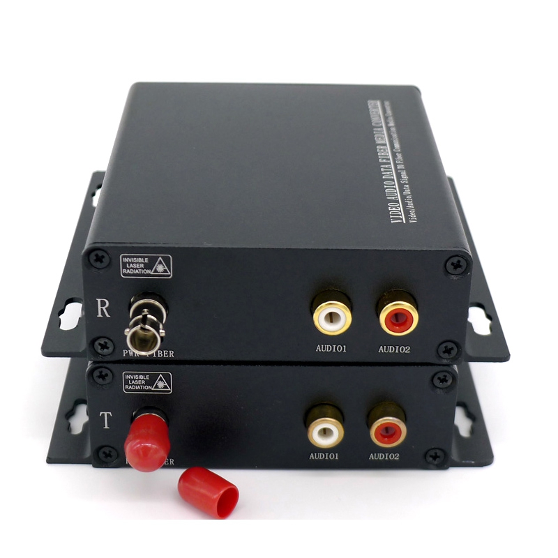 2-CH Analog RCA Audio  Fiber Converter