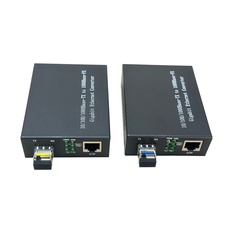 10/100/1000Base-T to 1000Base-FX Single Fiber Media Converters