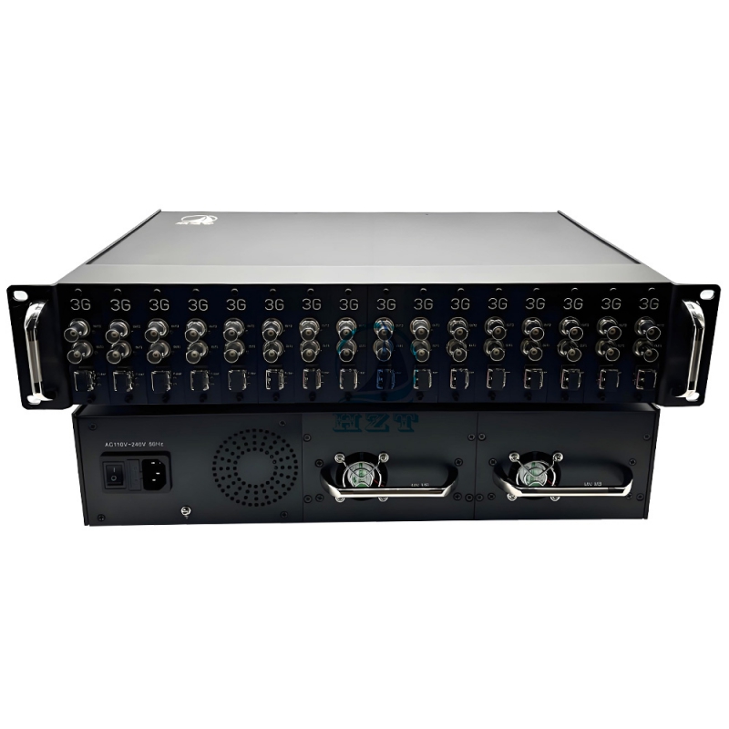 16-Slot Centralized Fiber Management Chassis for 1-ch 3G-SDI Video to Fiber Converter