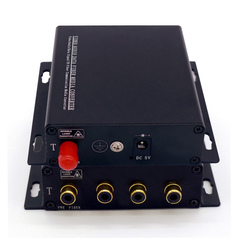 4-CH Analog RCA Audio To  Fiber Converter 