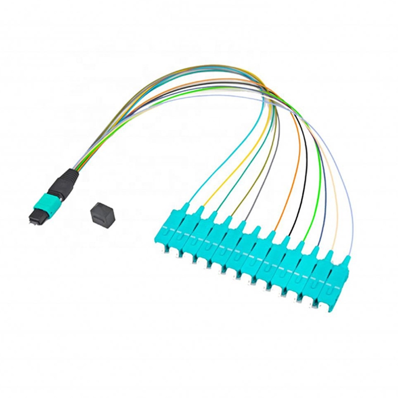 12 Core MTP(Male) - SC/UPC Fanout 0.9mm Multimode OM3-300 Fiber Optical Cable