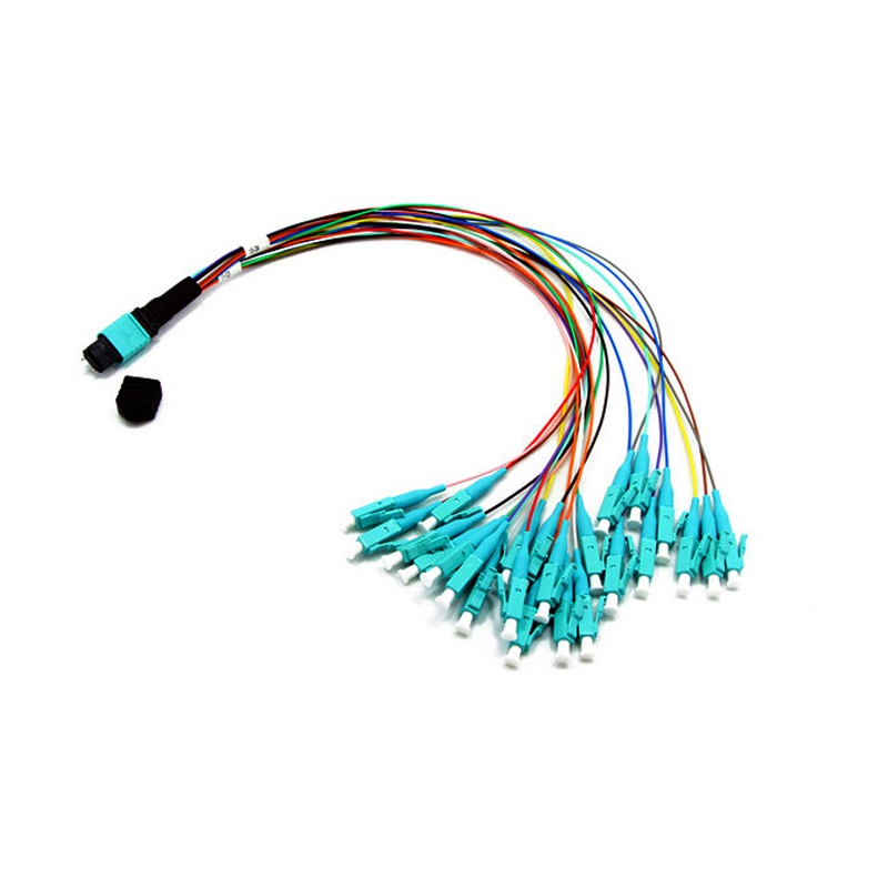 24 Core MTP(Male) - LC/UPC Fanout 0.9mm Multimode OM3-300 Fiber Optical Cable