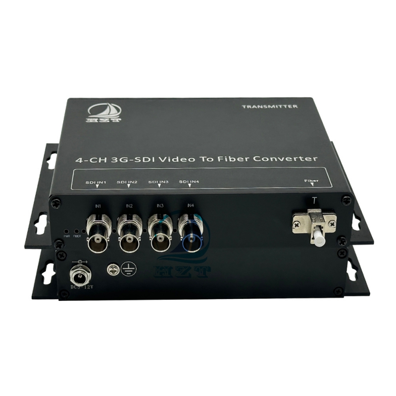 4-ch 3G/HD-SDI Video to Fiber Converter