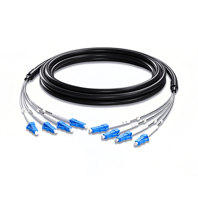  Outdoor FTTA CPRI 4 Core  LC/UPC- LC/UPC Duplex Armoured Fiber Optic Cable 