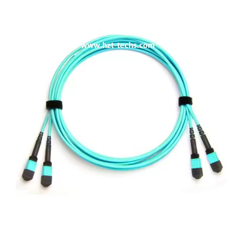  24 Core MTP Cable  MTP to 2 x  MTP OM3-300 Multimode Fiber  Patch Cords